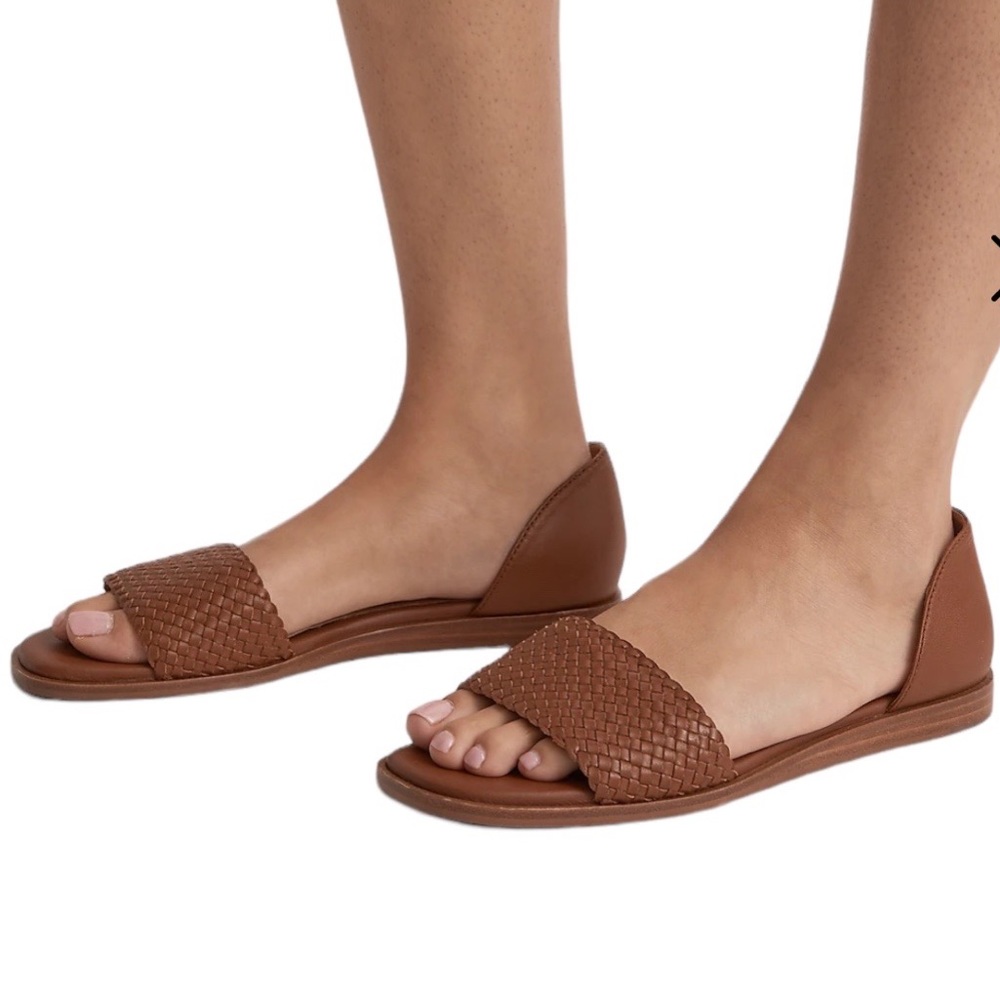Madewell Tan Woven Leather D'Orsay Flats - Picture 4 of 7